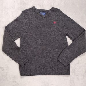 Aeropostale Dark Gray Men's V-Neck Pullover Sweater Sz L